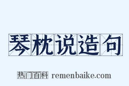琴枕说造句是什么意思的图片